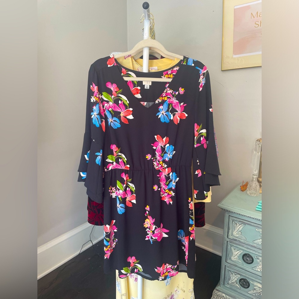 A New Day Floral Dress Sz M